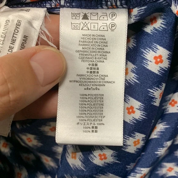 Michael Kors Romper Women’s Size XS Blue Long Sleeve Printed Shorts One Piece - Picture 12 of 12